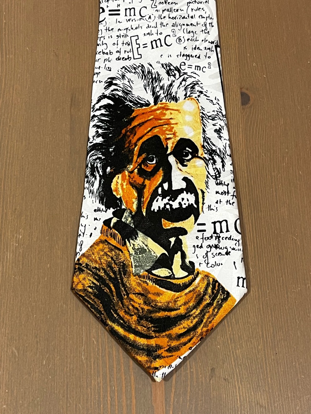 Vintage Steven Harris Einstein Tie Science Teacher Physics E=MC2 Novelty Print
